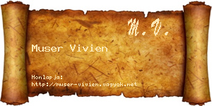 Muser Vivien névjegykártya